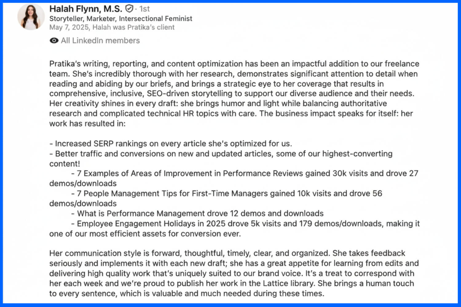 Don’t hear it from me, just hear it from Halah!